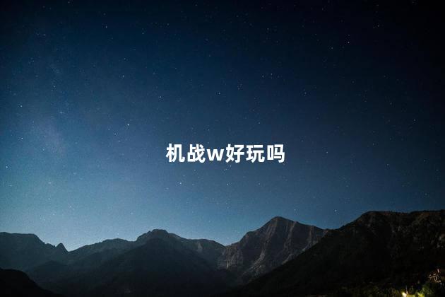 机战w好玩吗