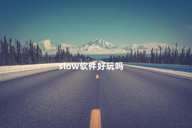 slow软件好玩吗