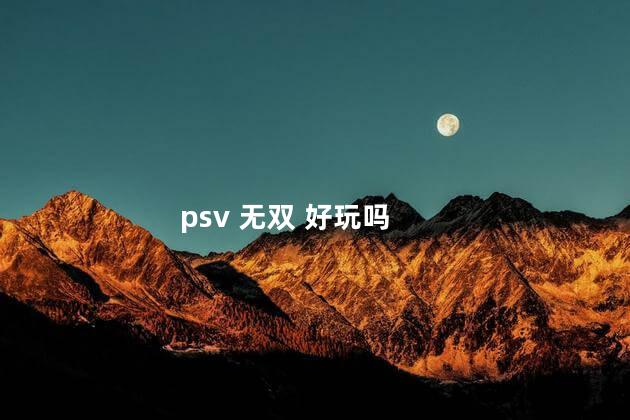 psv 无双 好玩吗