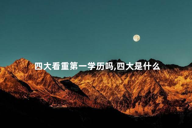 四大看重第一学历吗，四大是什么